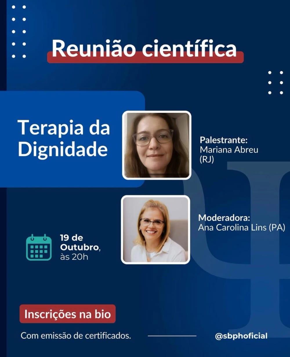 Reunião Científica · Terapia da Dignidade